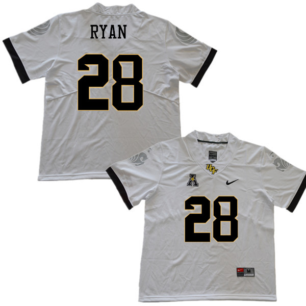 Men #28 Trace Ryan UCF Knights College Football Jerseys Sale-White
